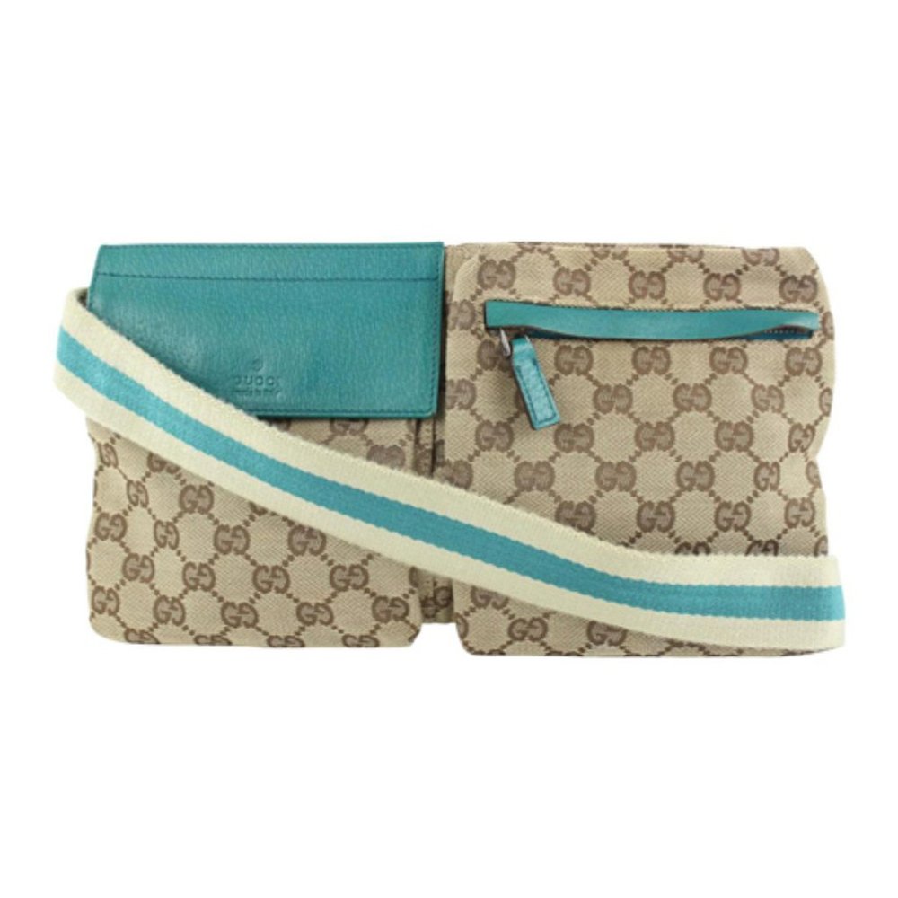 Gucci Turquoise Monogram GG Belt Bag Fanny Pack